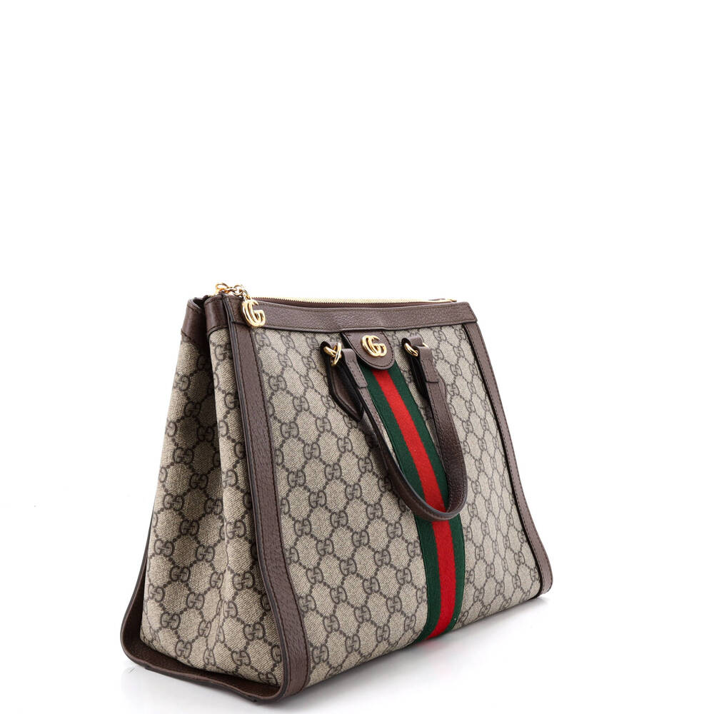 Gucci Ophidia Top Handle Tote Gg Coated #258653G11B - Picture 2 of 7